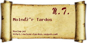 Molnár Tardos névjegykártya